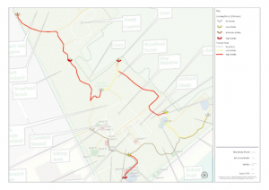 Summary map showing which parts of the transect had the highest levels of activity